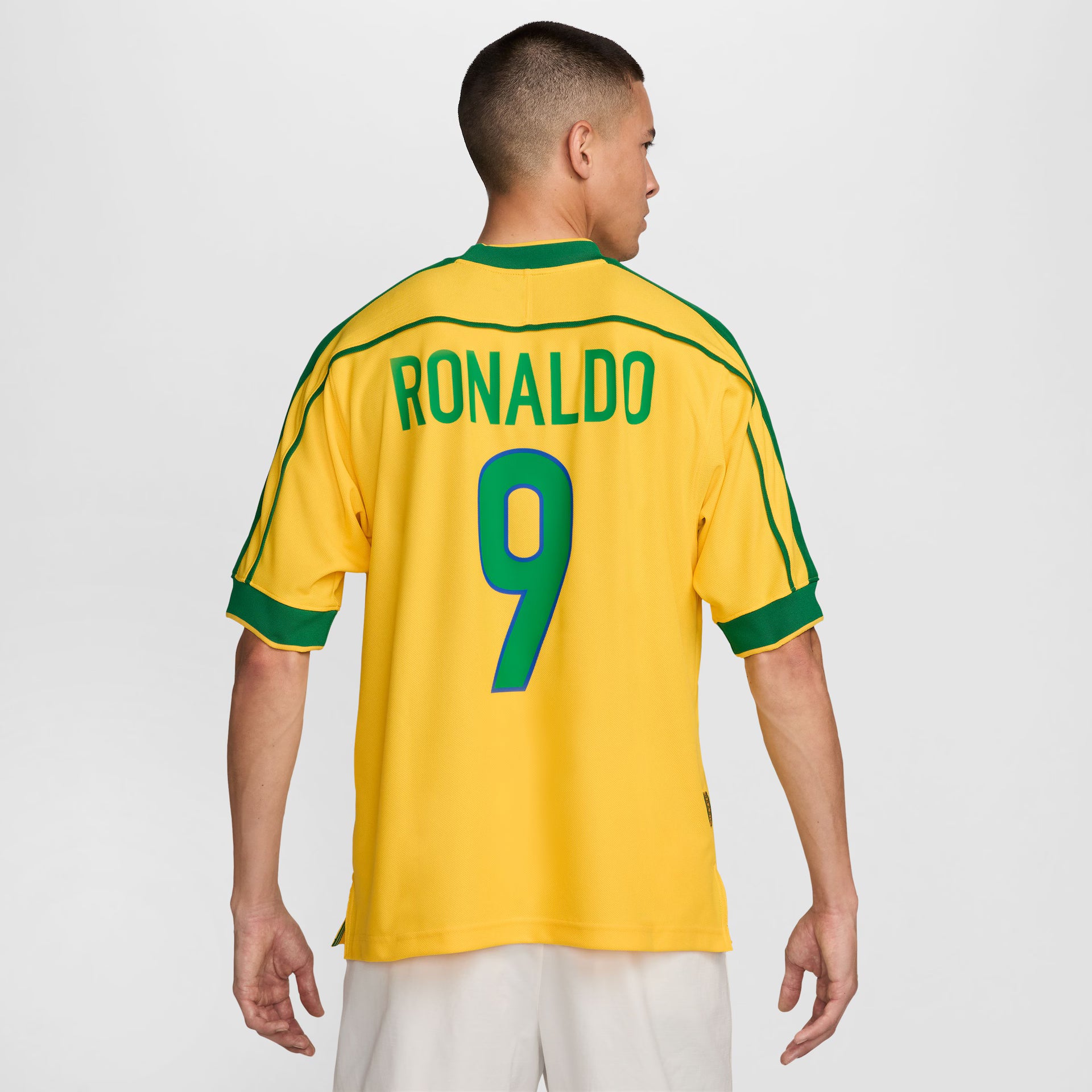 CAMISA BRASIL RETRÔ AMARELA RONALDO (1998/2000)